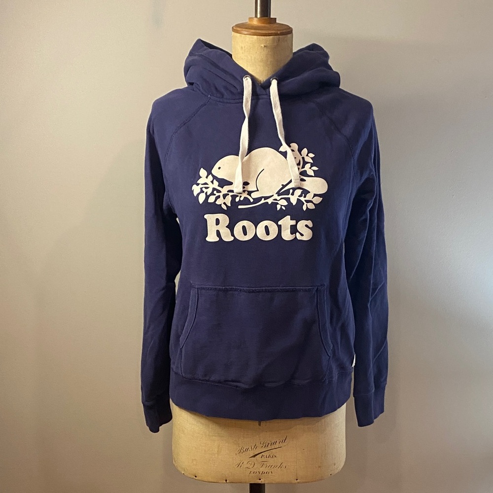 Roots Women’s Hoodie – Size Large – Classic Navy Blue
